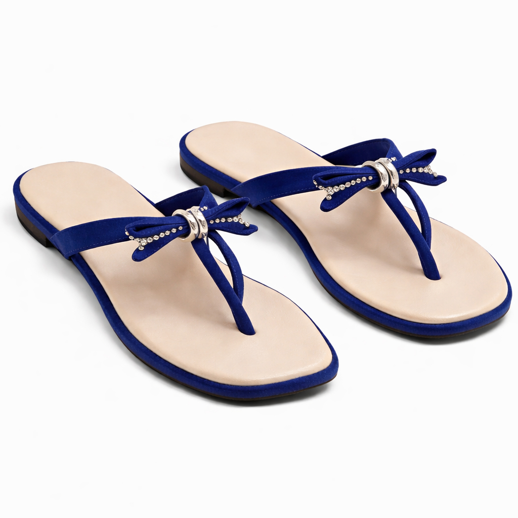 Women Bow Detail Flat Slippers