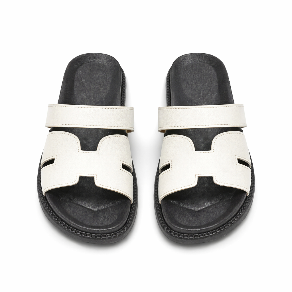 Women Flat Slip On Slide Sandals with Padded Strap