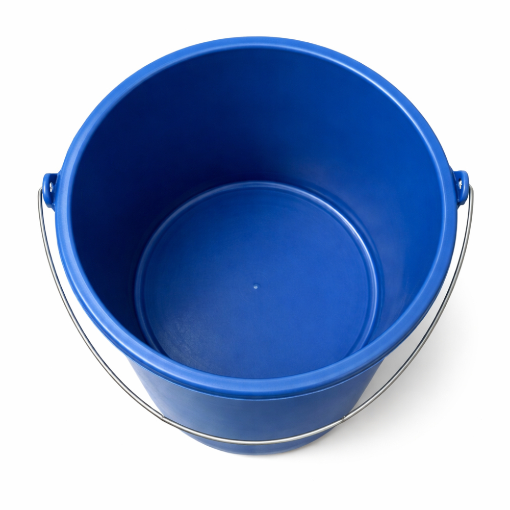 Quality Blue Plastic Utility Bucket with Metal Handle