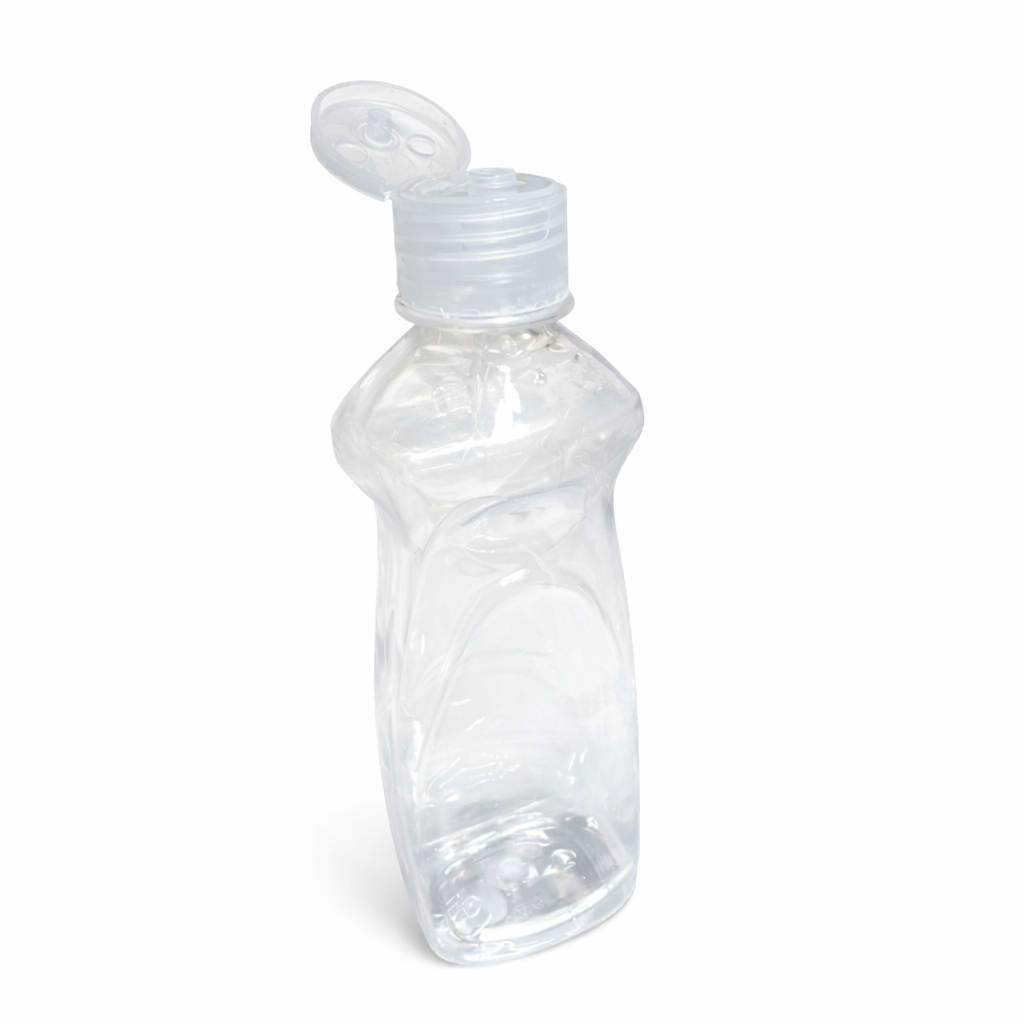 Small Clear Plastic Bottle with Flip Top Cap