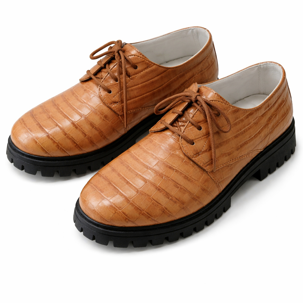 Men Brown Textured Lace Up Formal Shoes