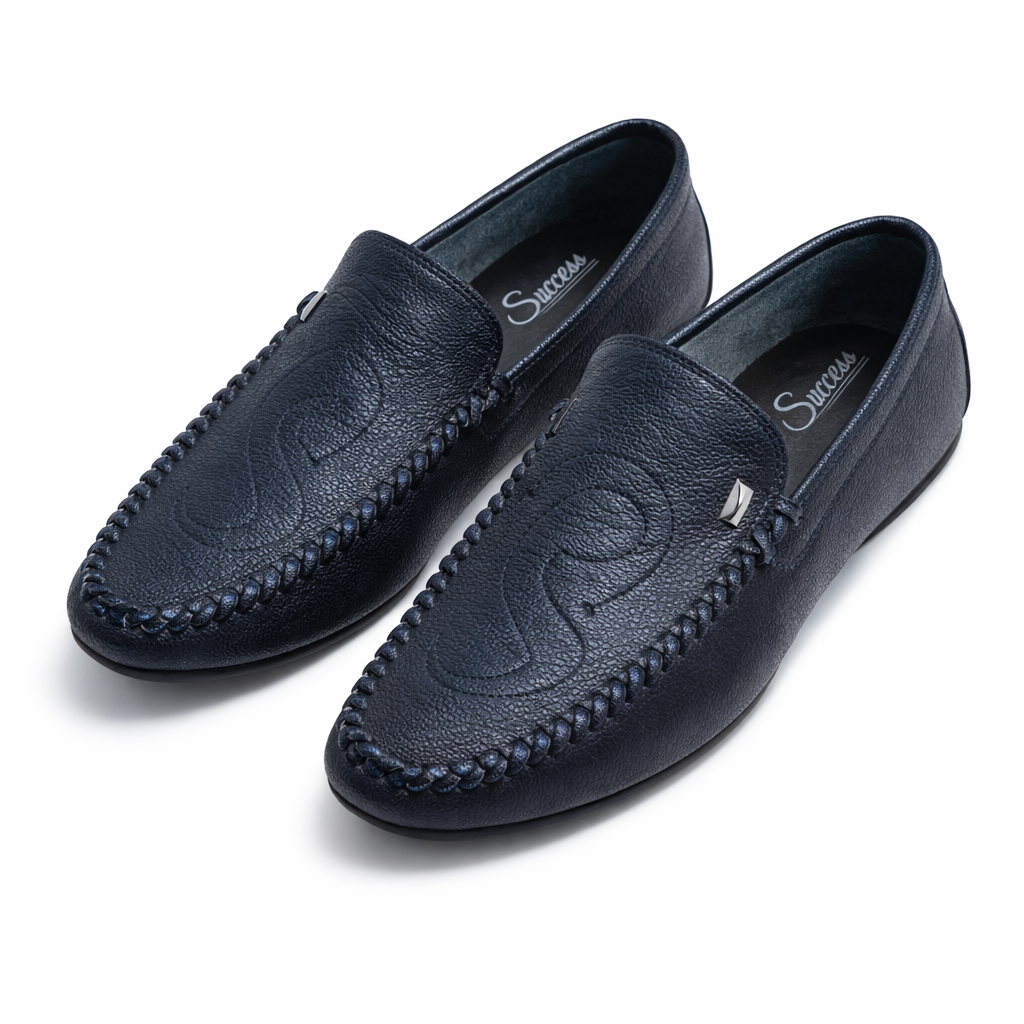Black Slip On Driving Loafers