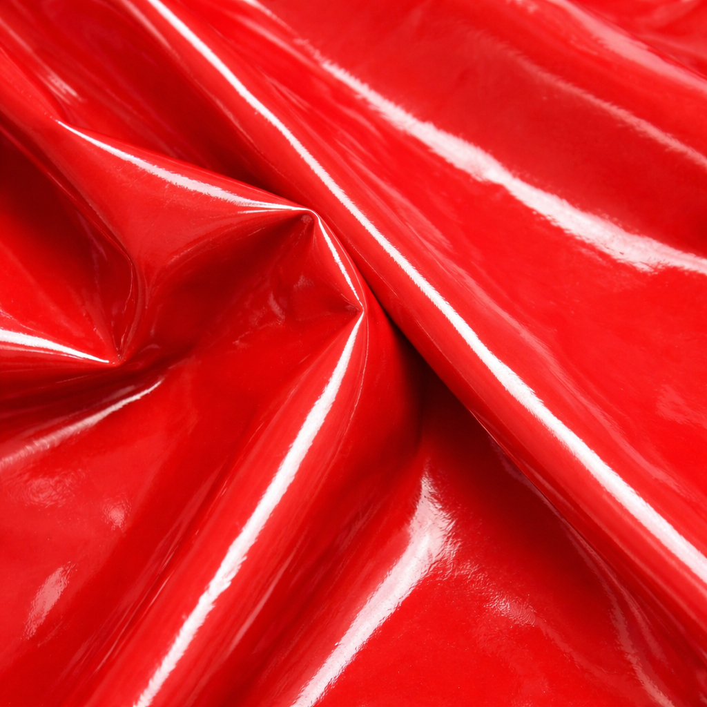 Premium High Gloss Crimson Red Patent Leather