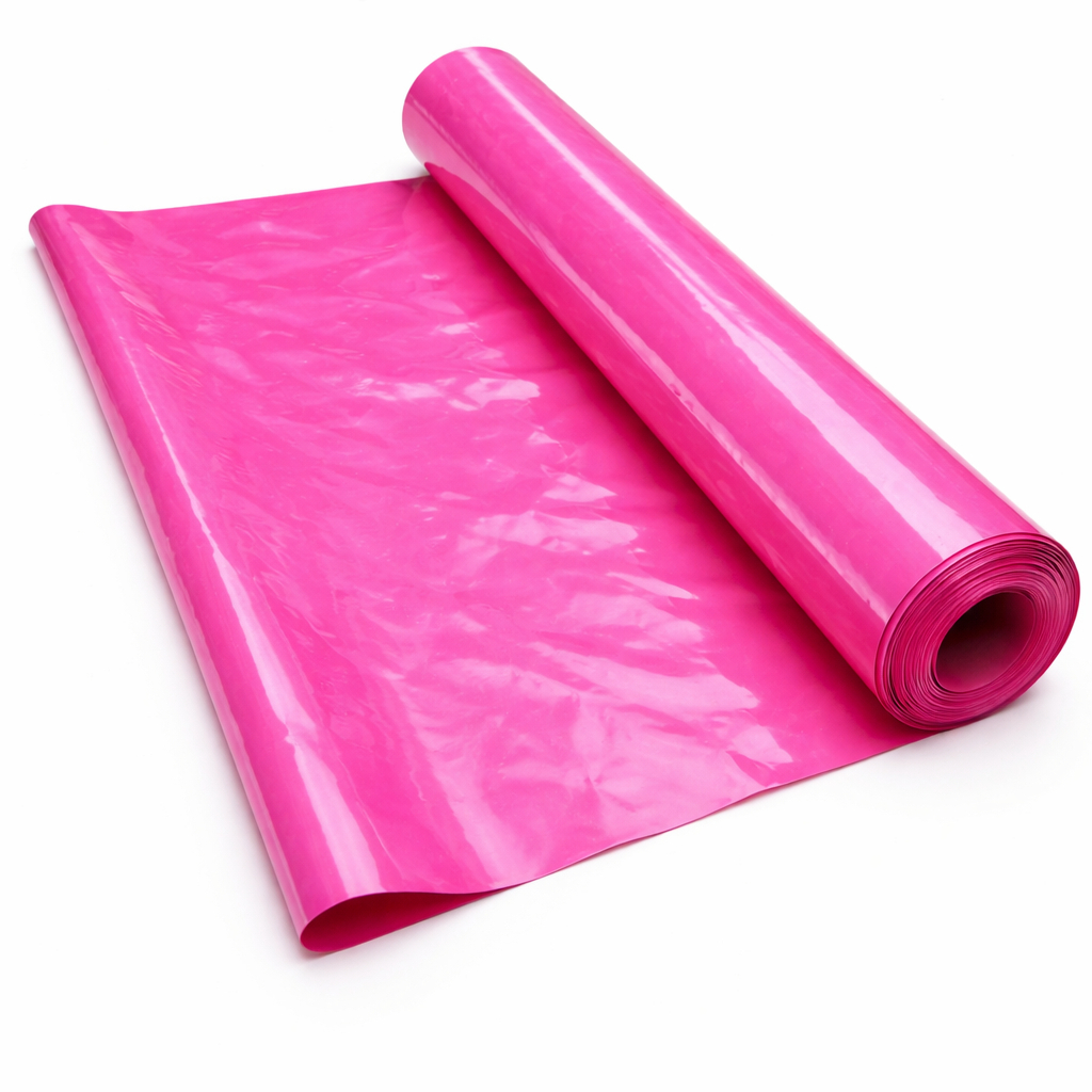 Premium Pink PVC Synthetic Leather Material