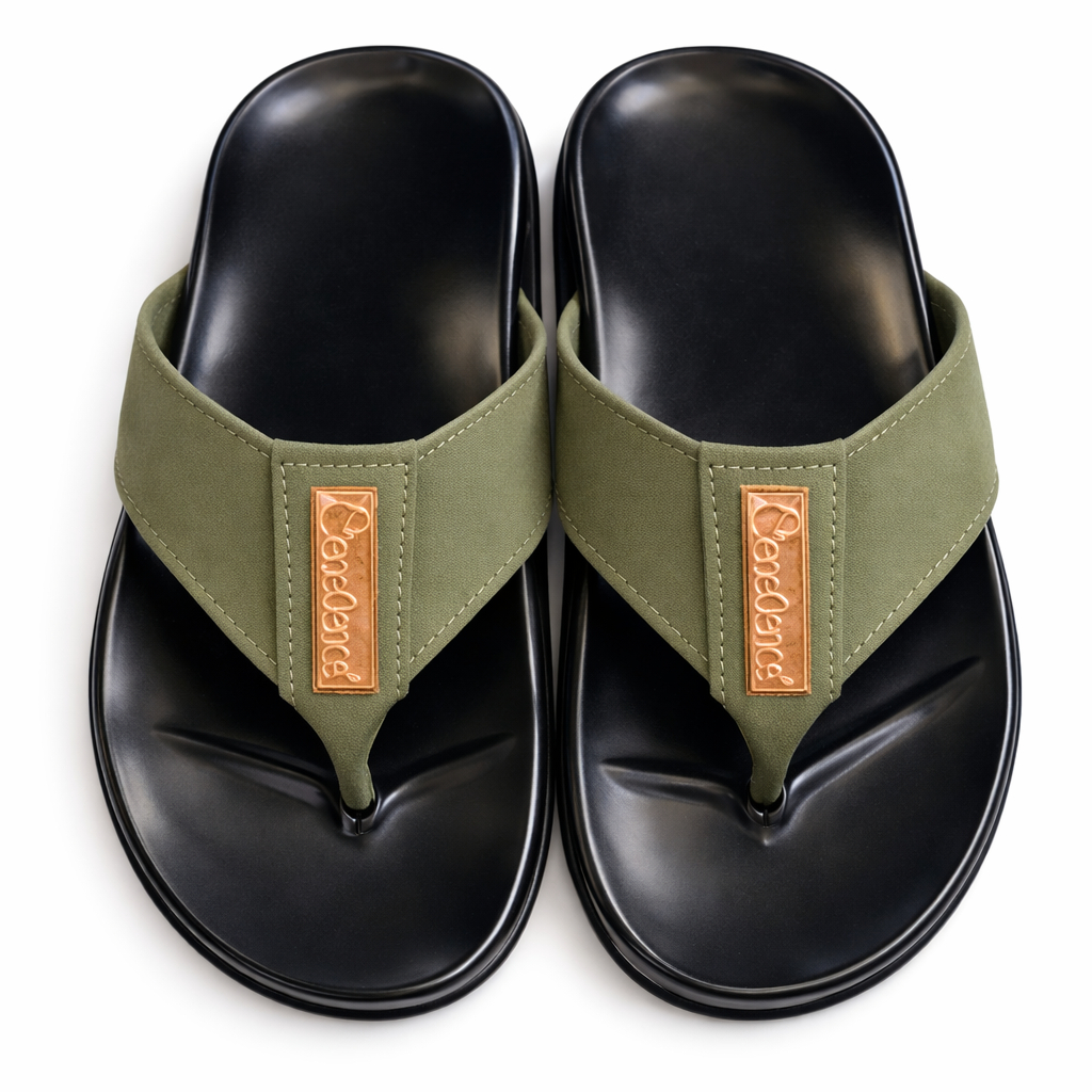 Mens Minimalist Slip On Toe Post Sandals