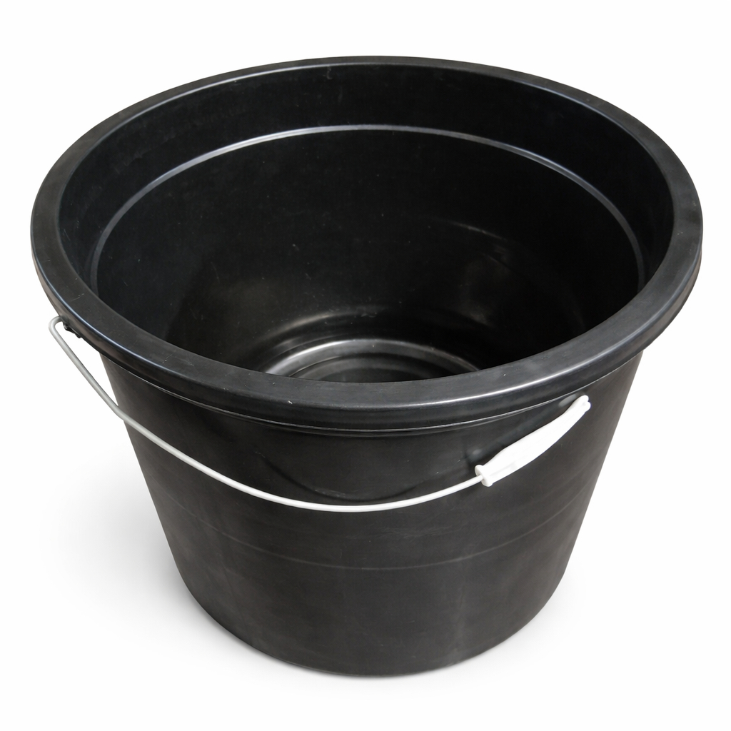 Large Heavy Duty Plastic Bucket with Metal Handle