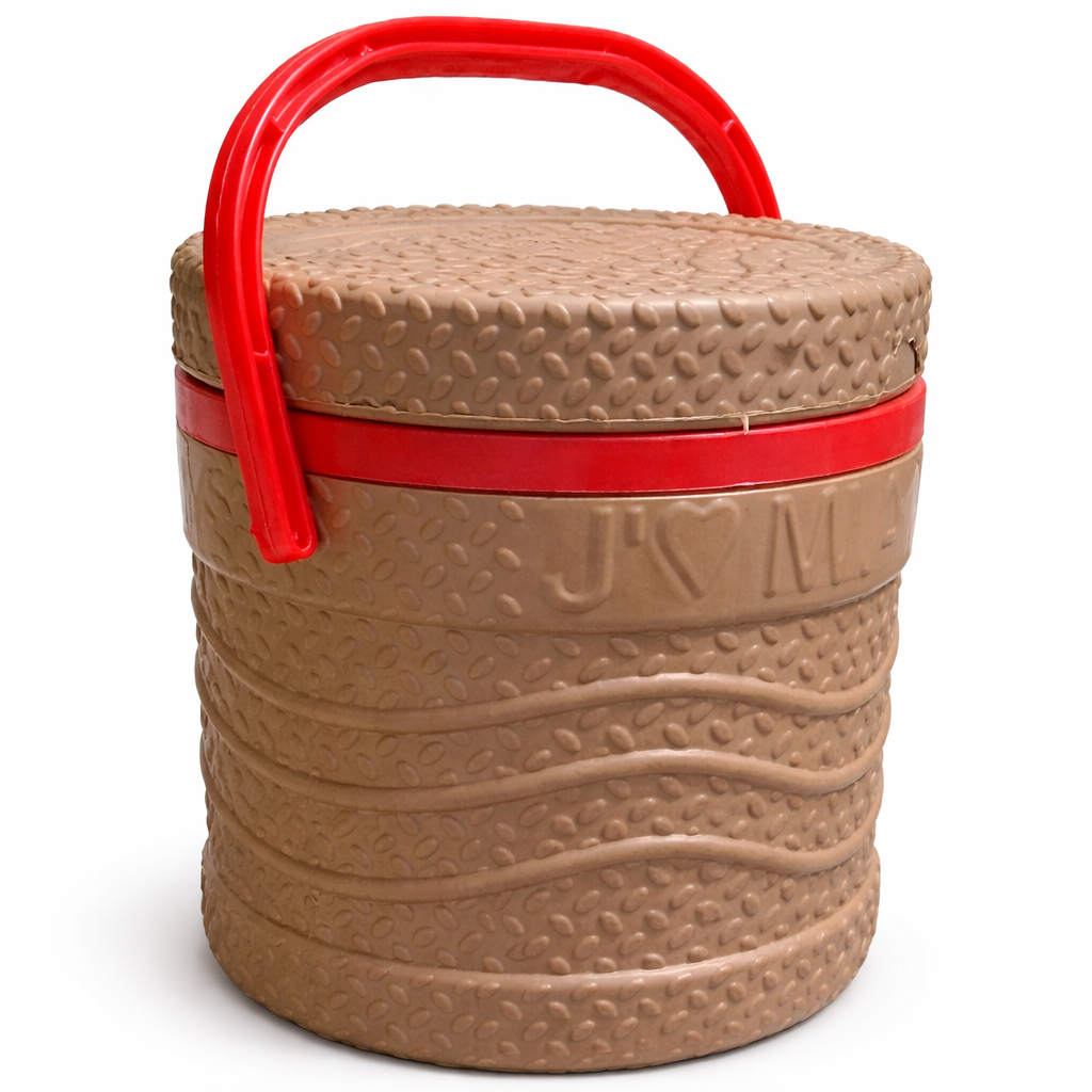 Insulated Portable Food Carrier with Lid and Handle