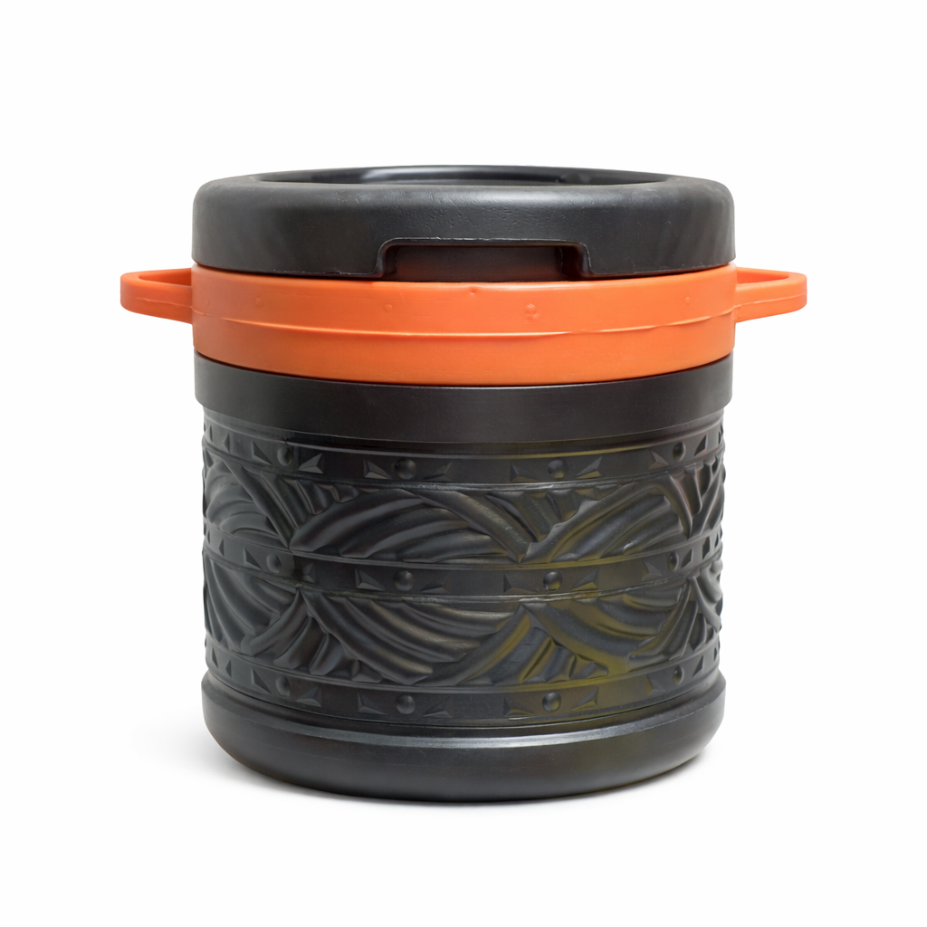 Insulated Plastic Food Storage Container with Secured Lid and Handle