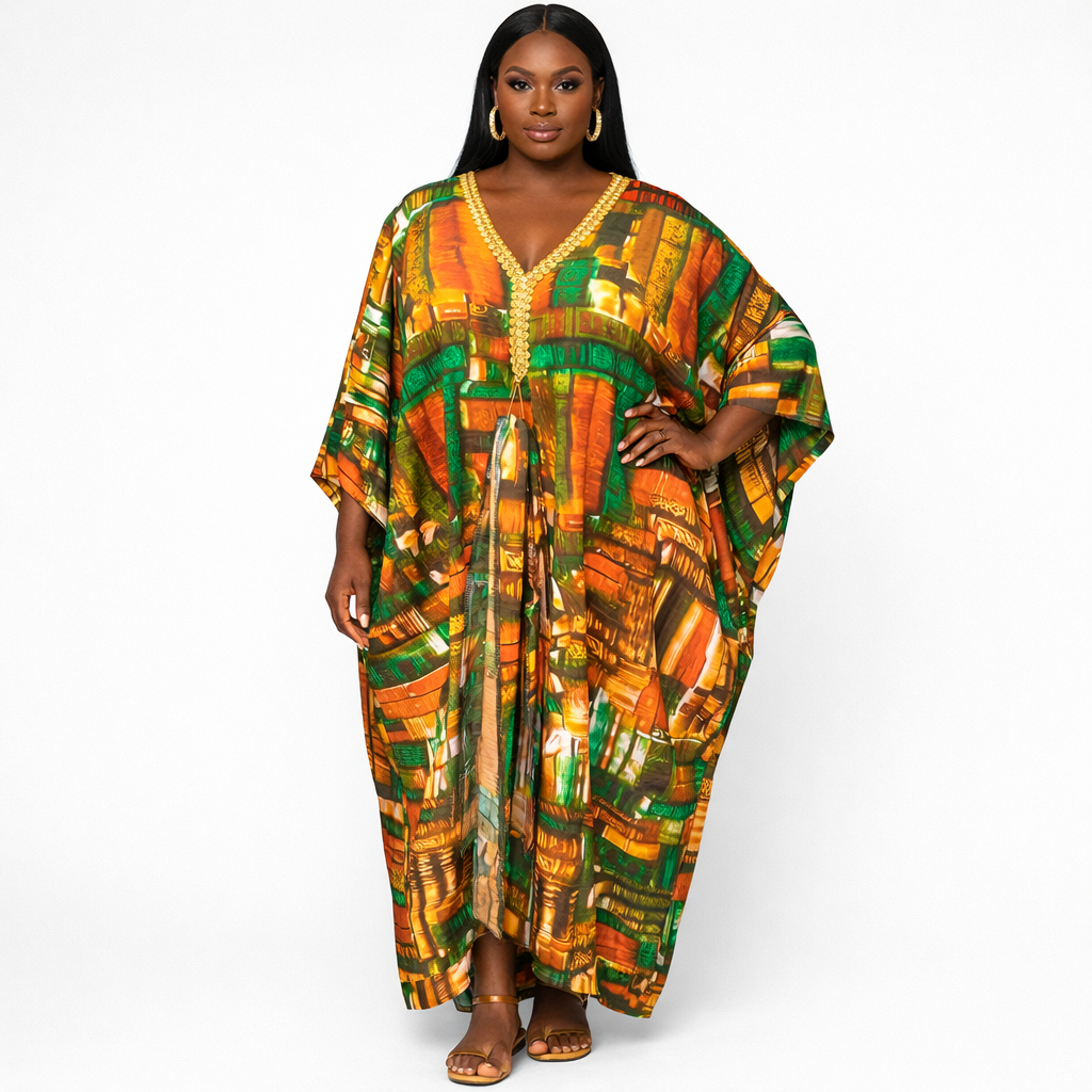 Royal Heritage Ankara Kaftan Gown