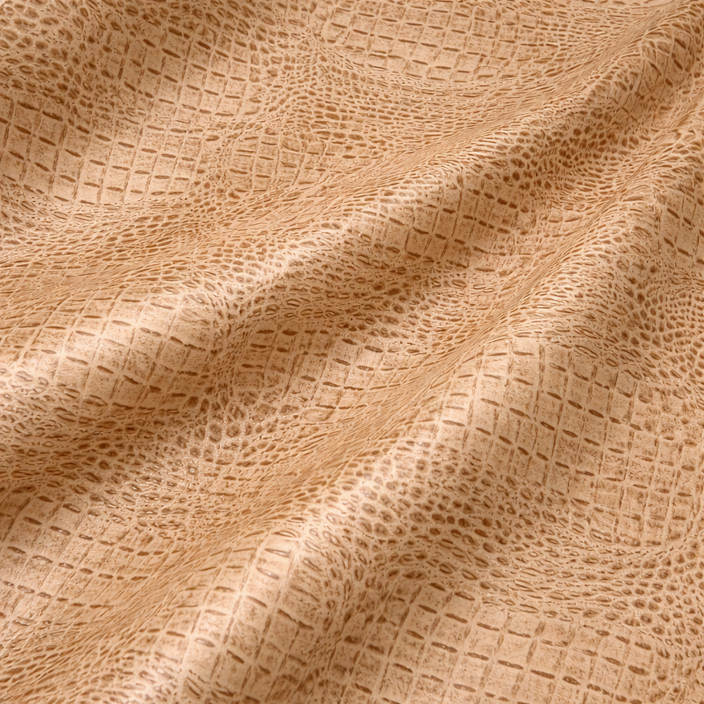 Premium Crocodile Embossed Leather Material