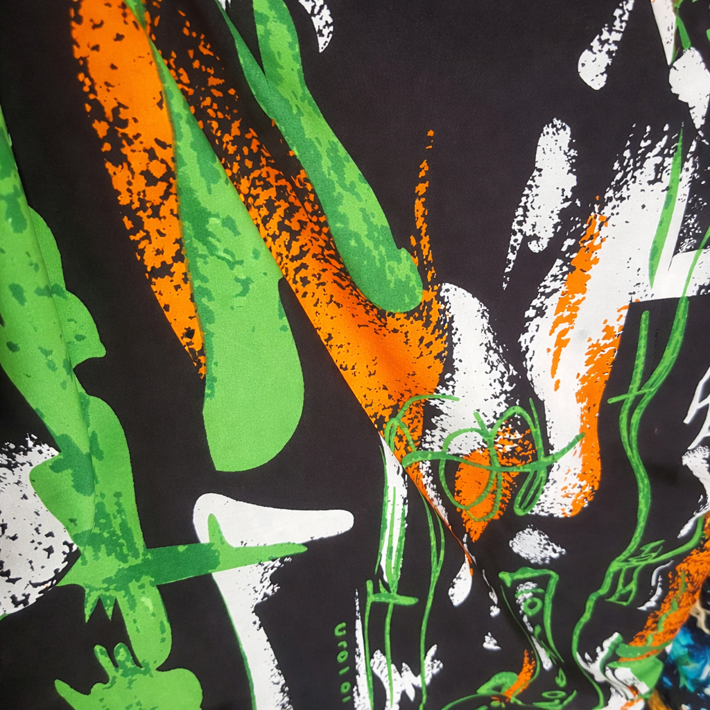 Abstract Multicolor Patterned vintage Fabric