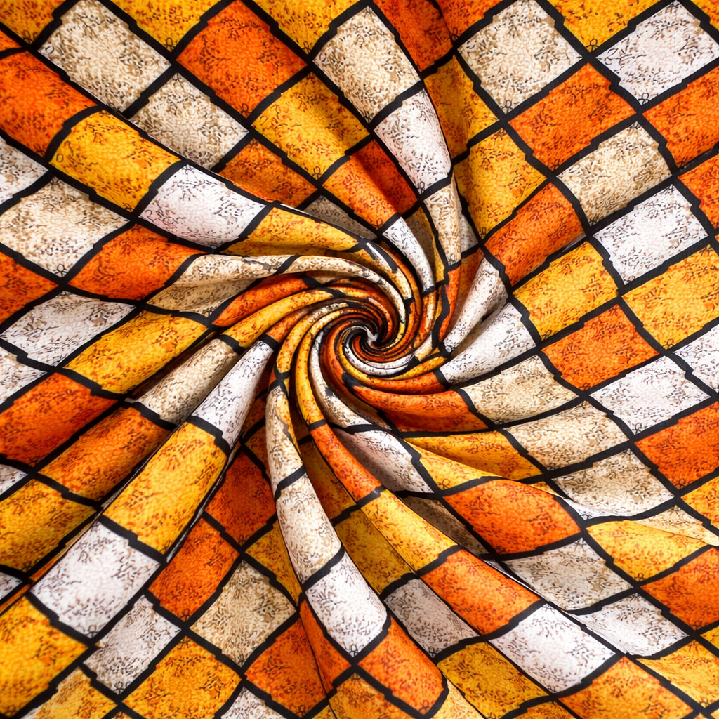 Multicolor Geometric Print Ankara Fabric