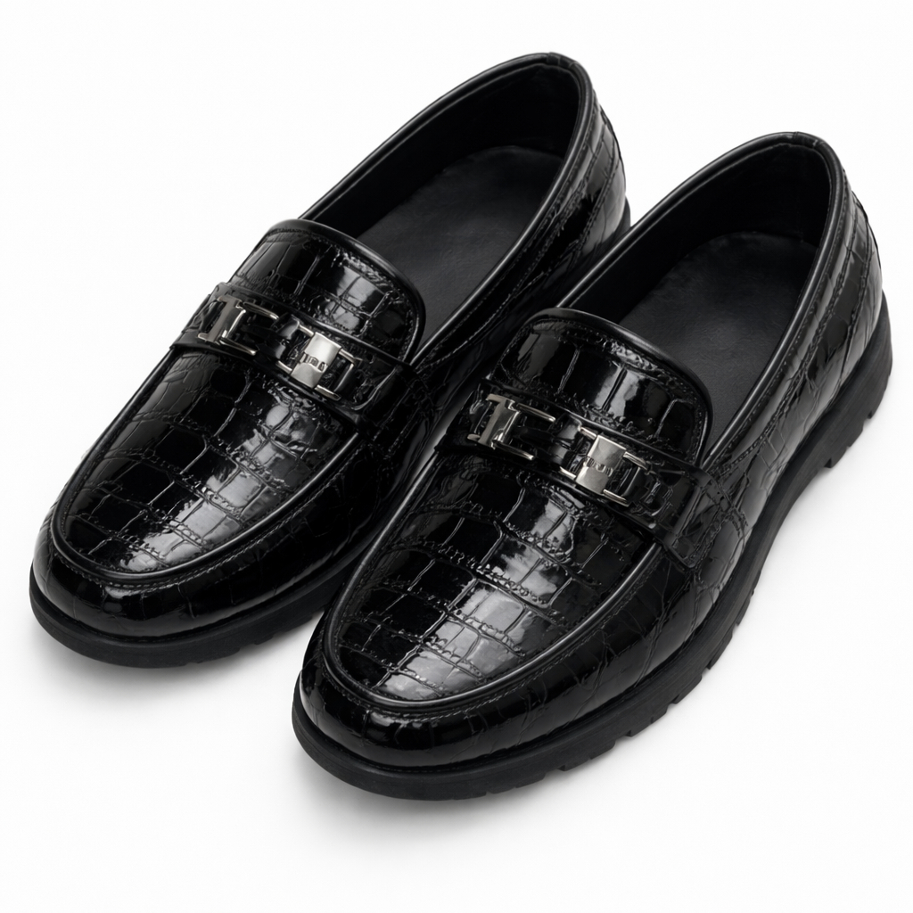 Midnight Croc Luxe Lug Loafers