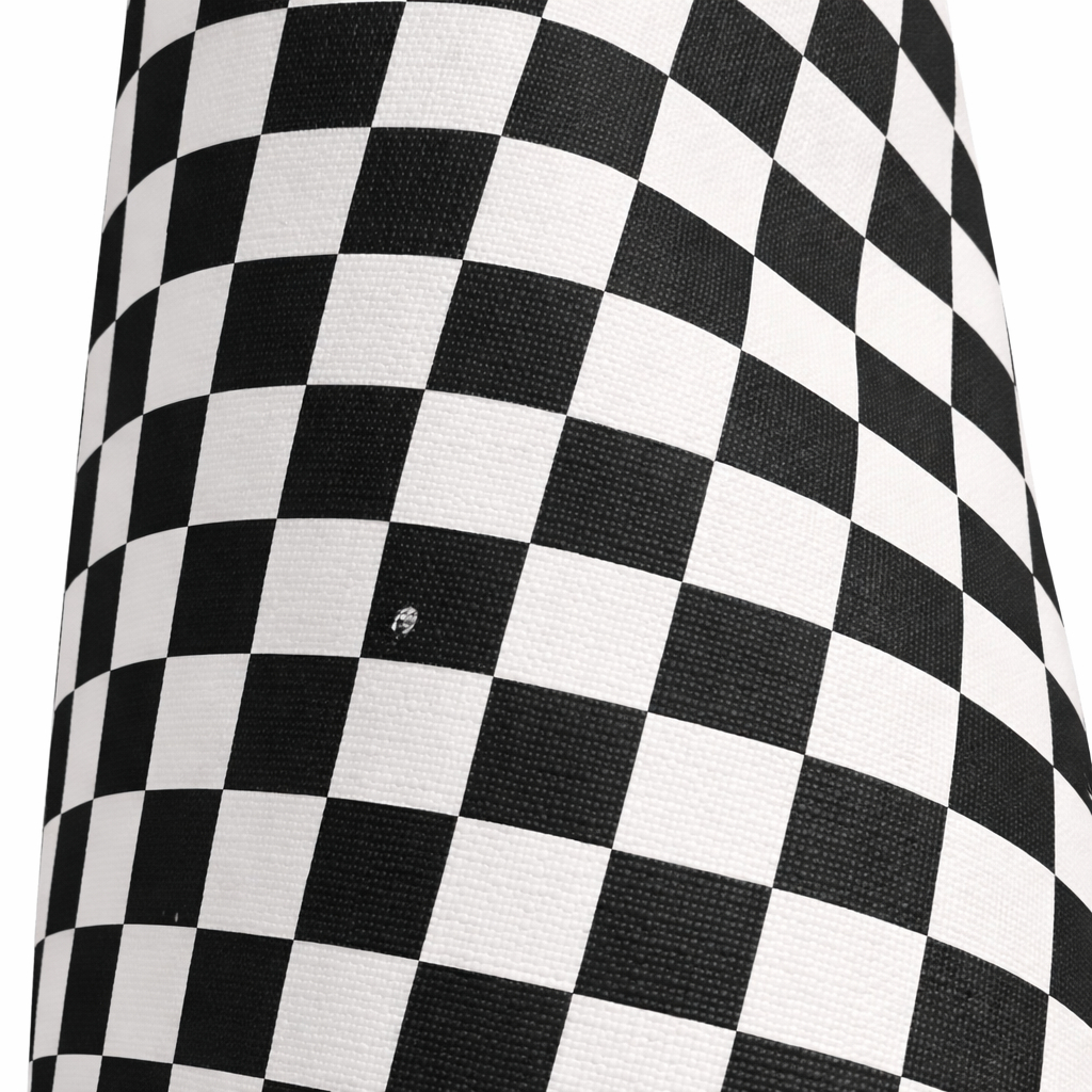 Black and White Checkered Upholstery Fabric