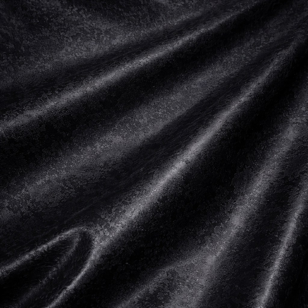 Premium Black Patterned Leather Material
