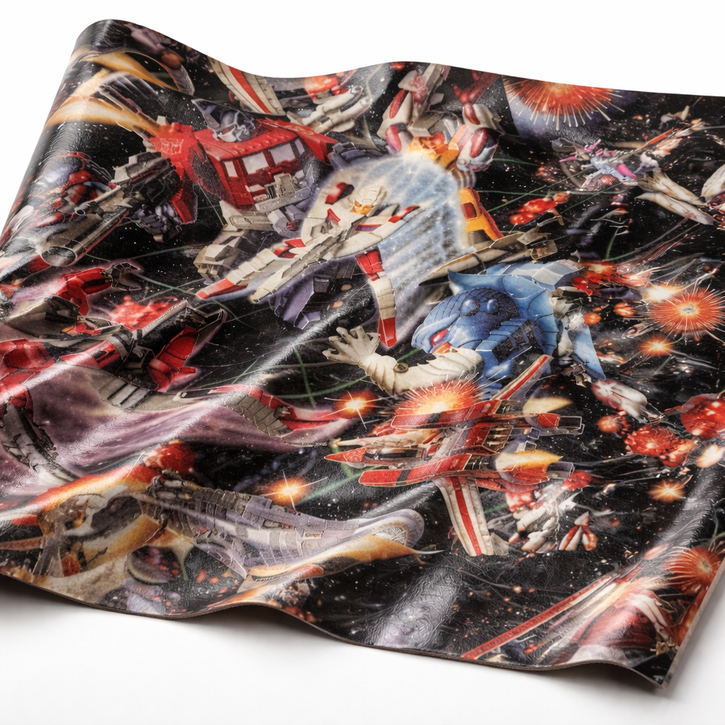 Galactic Mecha Battle Printed Leather