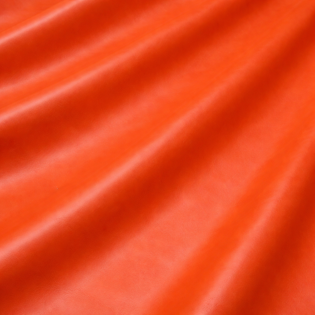 Premium Vibrant Orange Smooth Leather Sheet