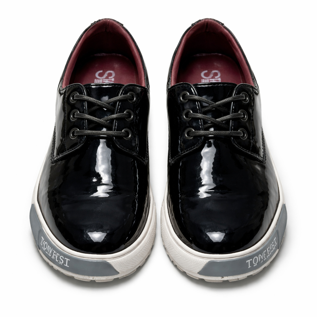 Urban Gloss Patent Leather Lace Up Casual Shoes