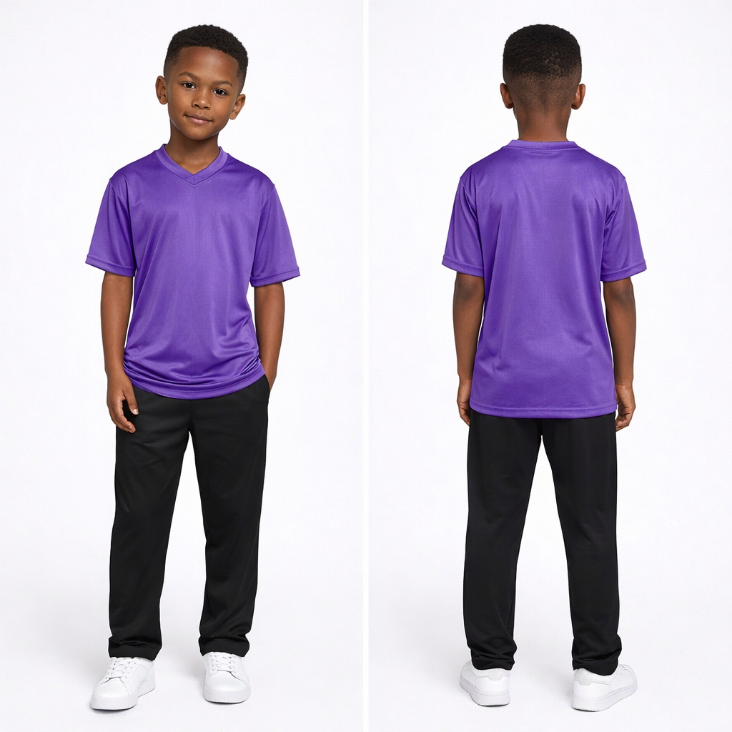 Kids Plain Purple T Shirt