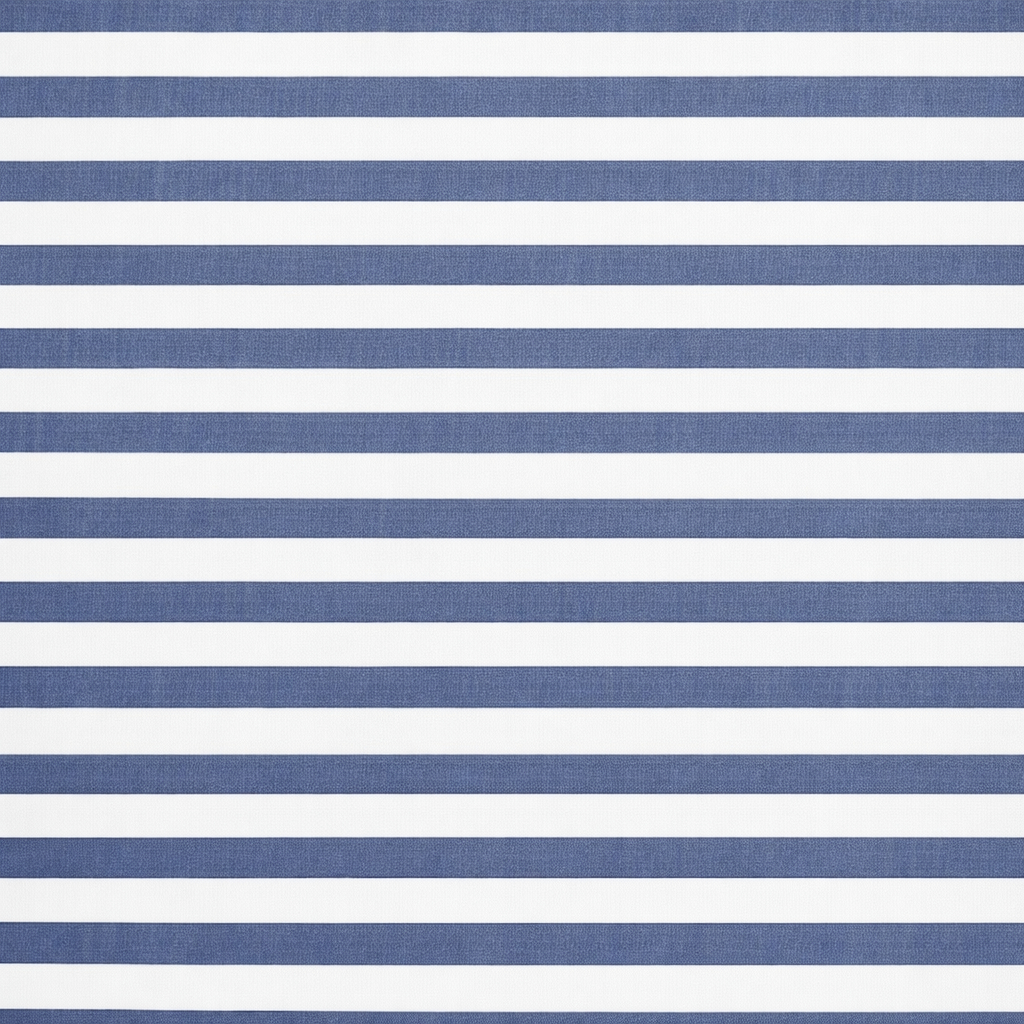 Blue and White Striped Woven Fabric material