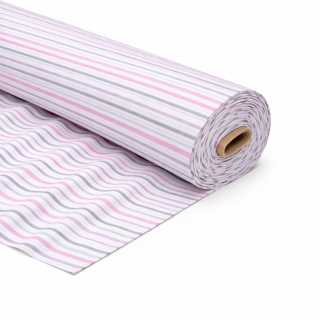 Lightweight Multicolor Striped Fabric Material