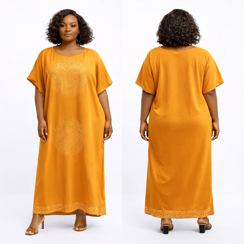 Mustard Gold Relaxed Fit Maxi Dress