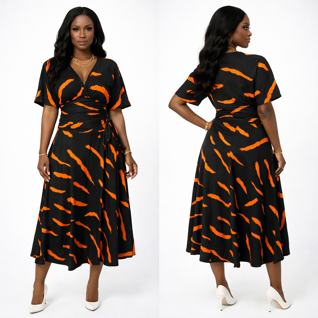Women Stylish 2 Piece Printed Top and Skirt Set