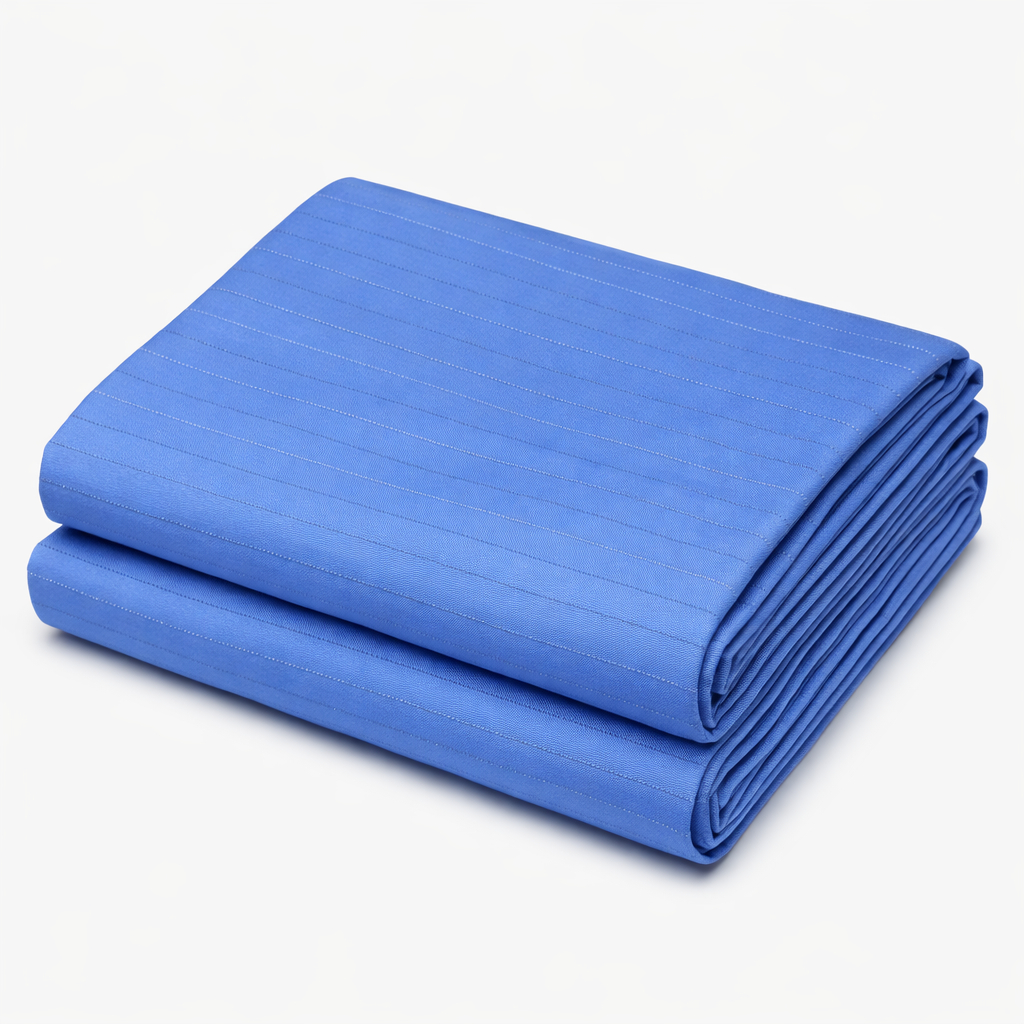 Light Blue Pinstripe Suiting Fabric