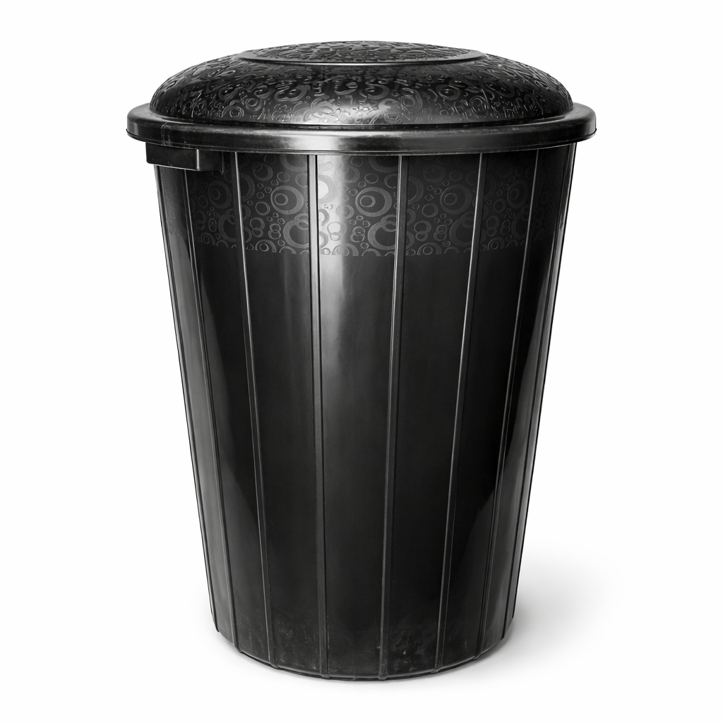 Large Plastic Storage Can with Lid Multi Purpose Household Container