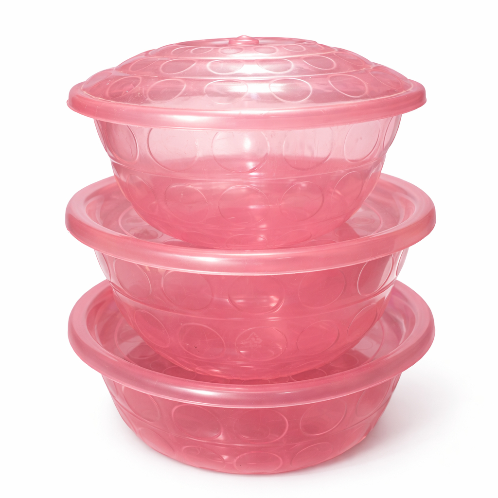 Plastic Food Storage Bowl Set with Lids  Multi Purpose Kitchen Containers