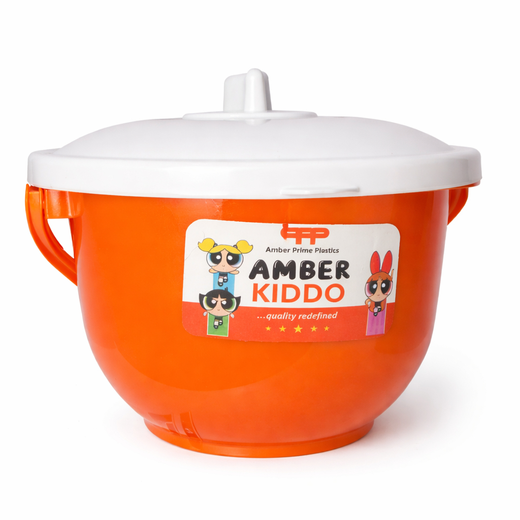 Amber Kiddo Plastic Food Warmer Bowl with Lid Insulated Serving Bowl