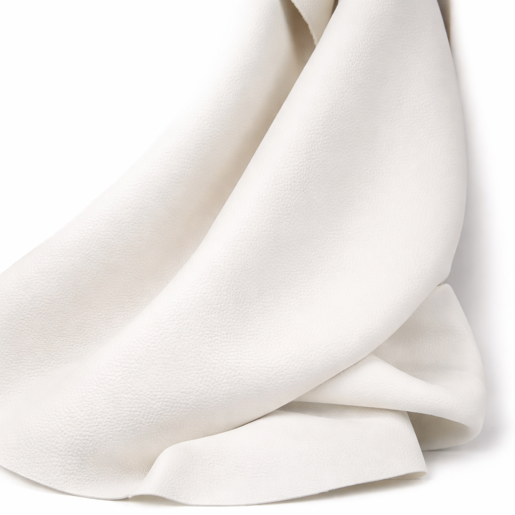 White Synthetic Leather Fabric  PU Upholstery Material