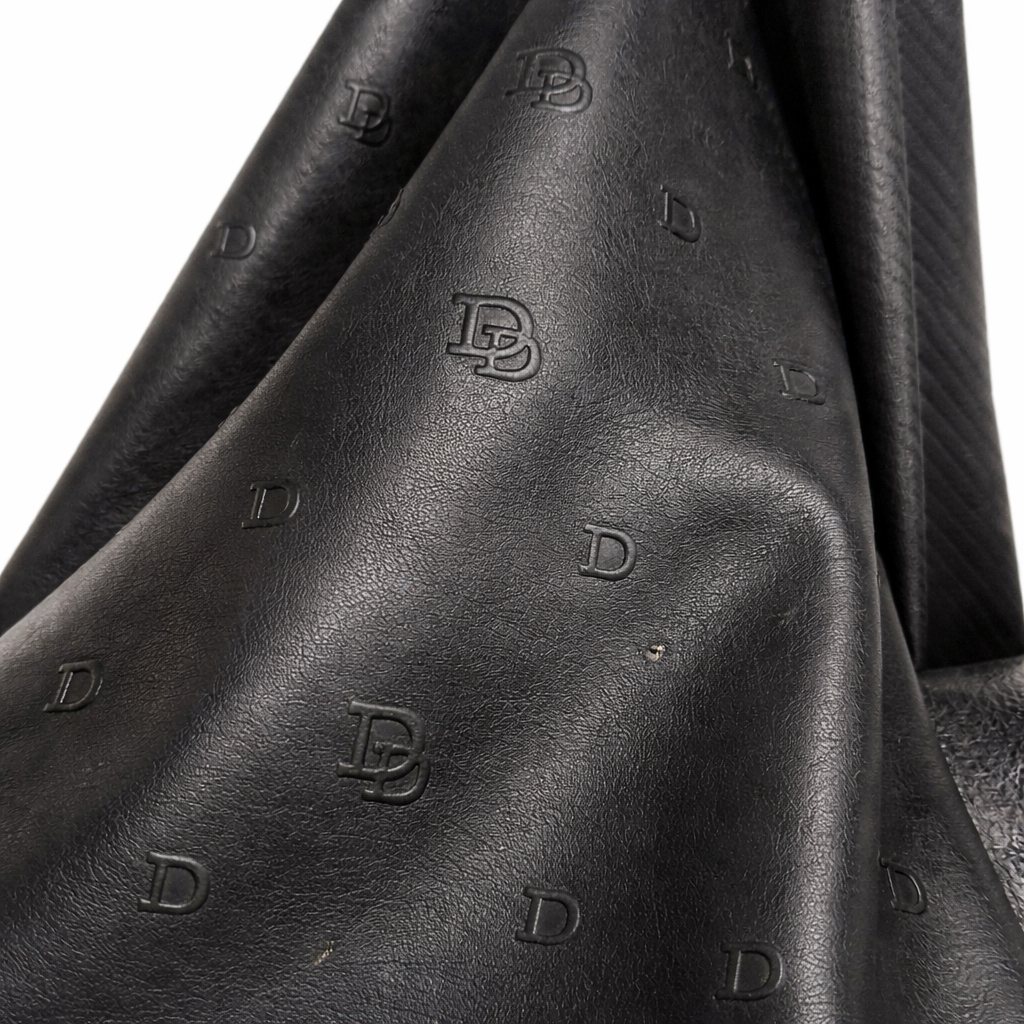 Black Embossed Synthetic Leather Fabric PU Upholstery Material