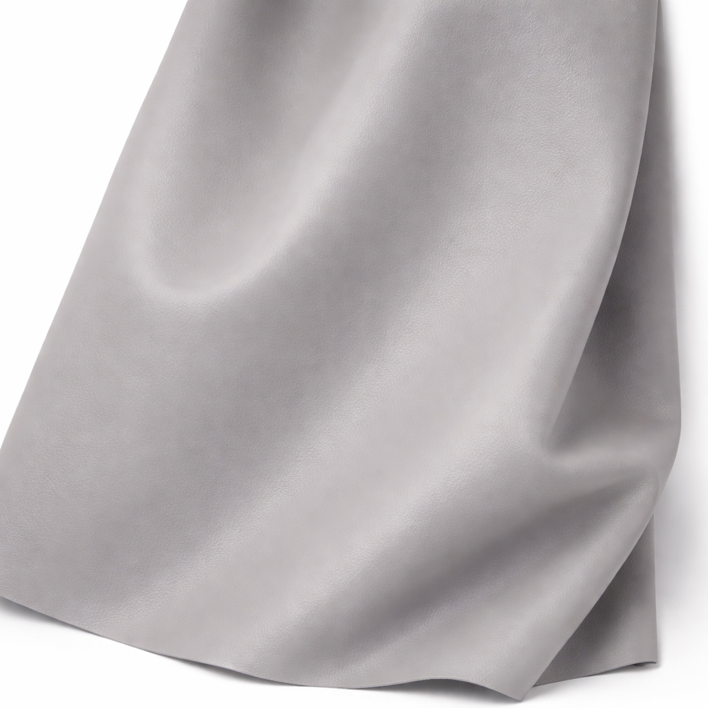 Light Grey Synthetic Leather Fabric PU Upholstery Material