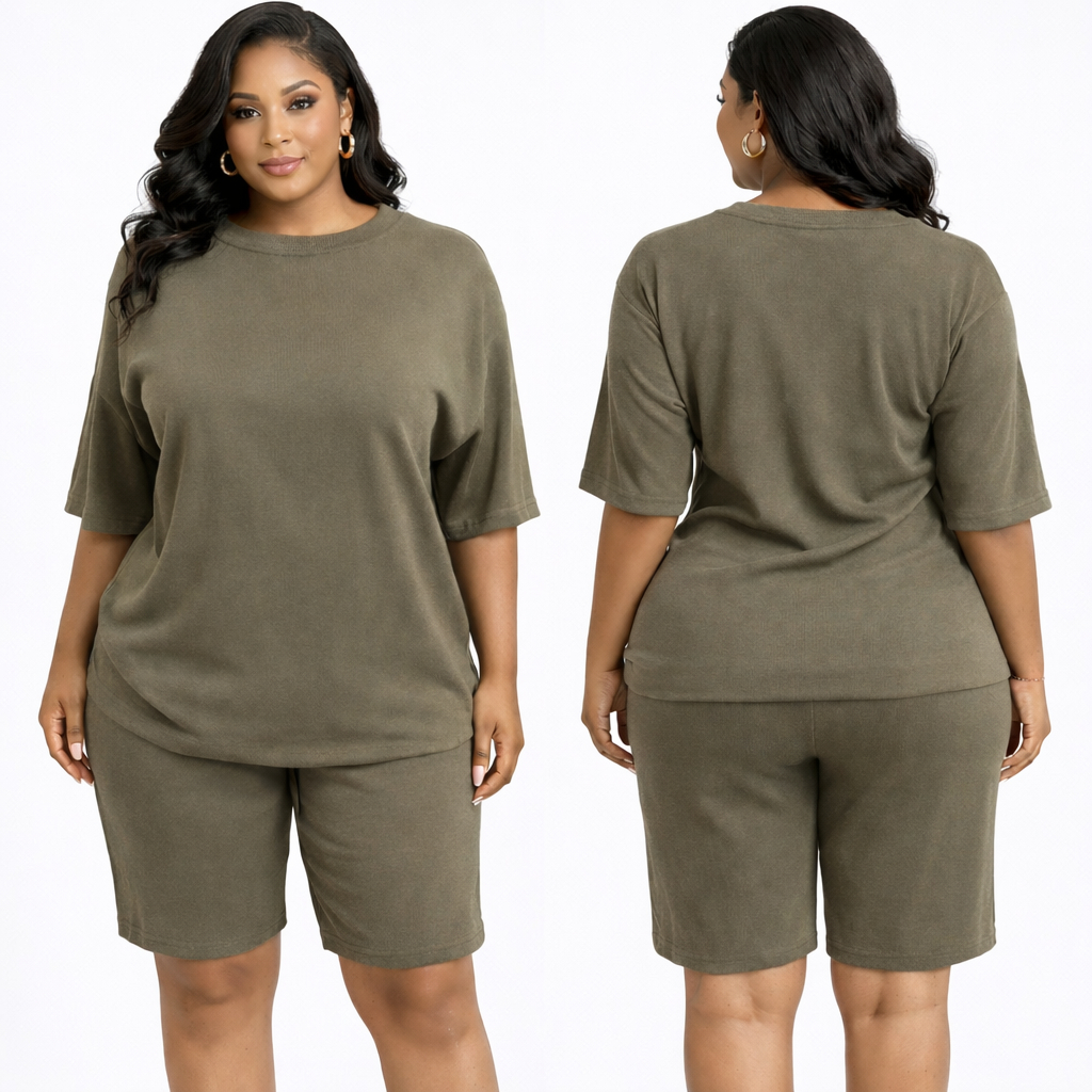 Womens Graphic T Shirt and Shorts Set