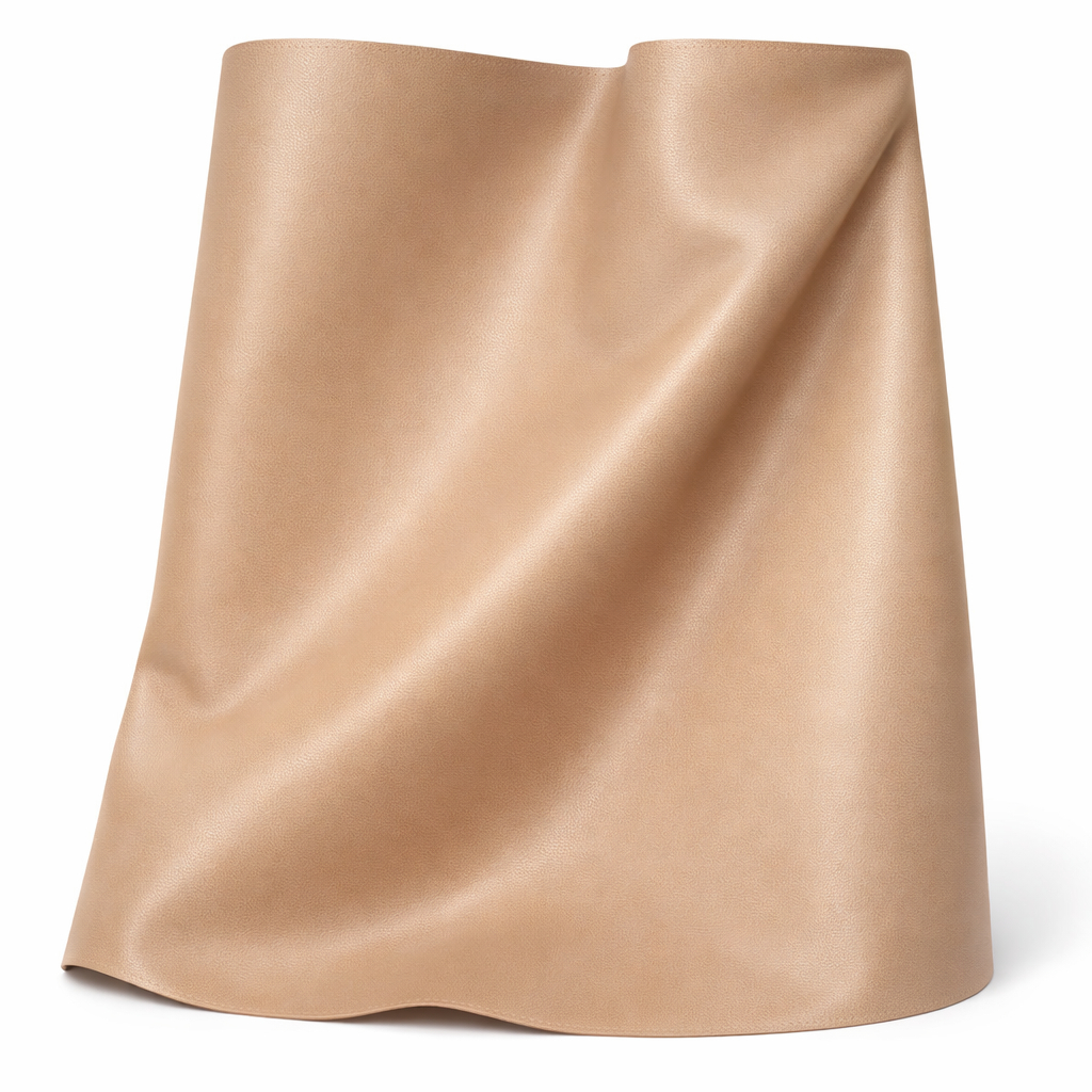 Matte Camel Synthetic Leather Fabric