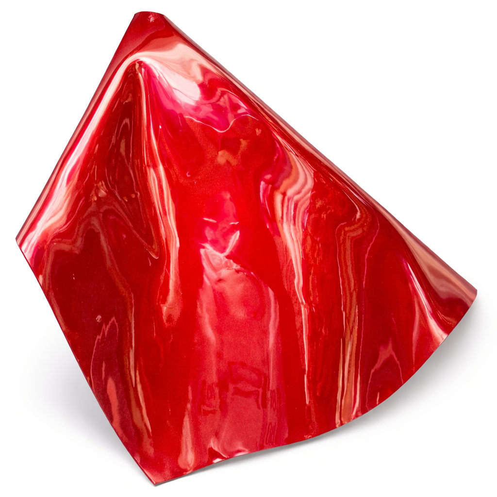 Glossy Red Synthetic Leather Fabric     PU Upholstery Material