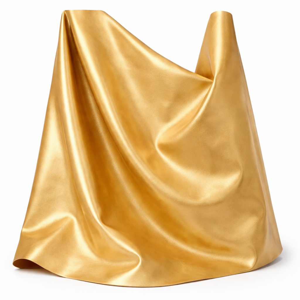 Premium Golden Tan Synthetic Leather Fabric