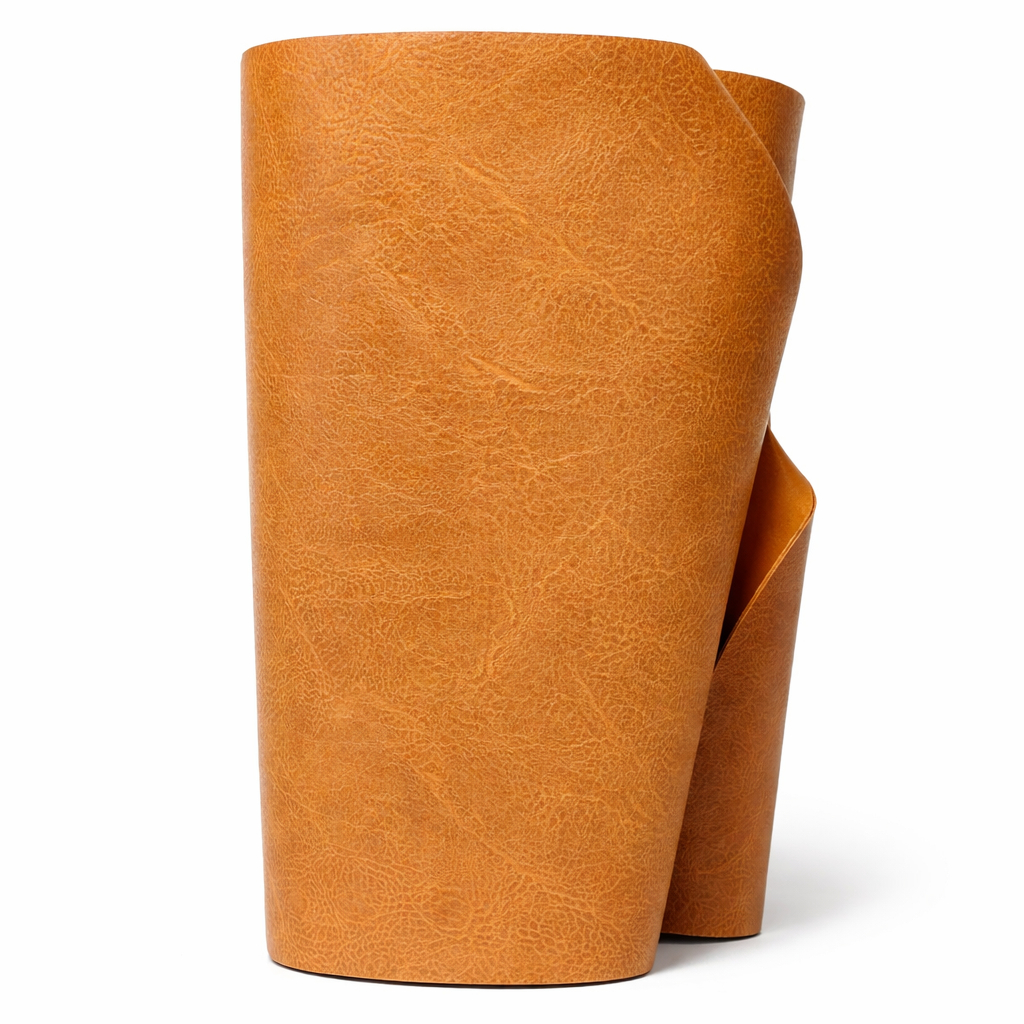 Premium Vintage Tan Synthetic Leather Fabric