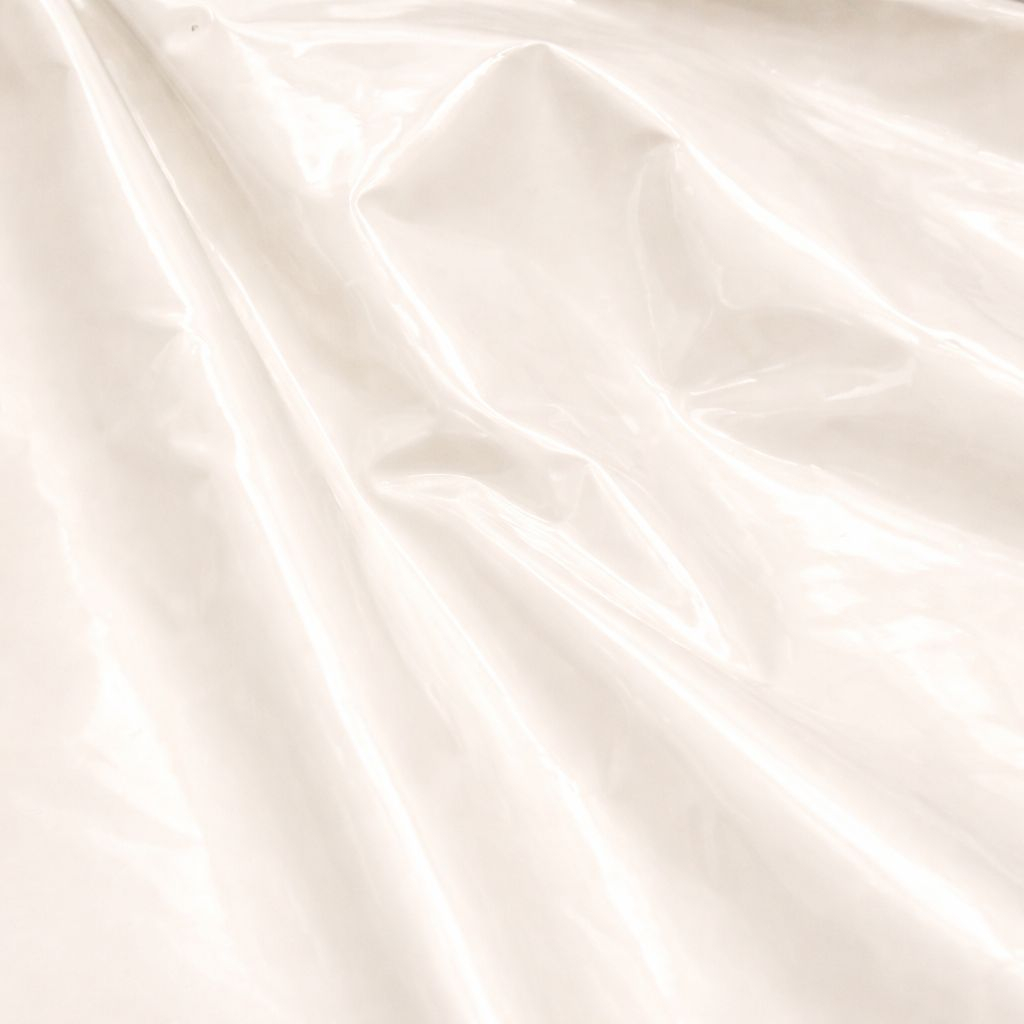 Glossy Cream PU Leather Fabric