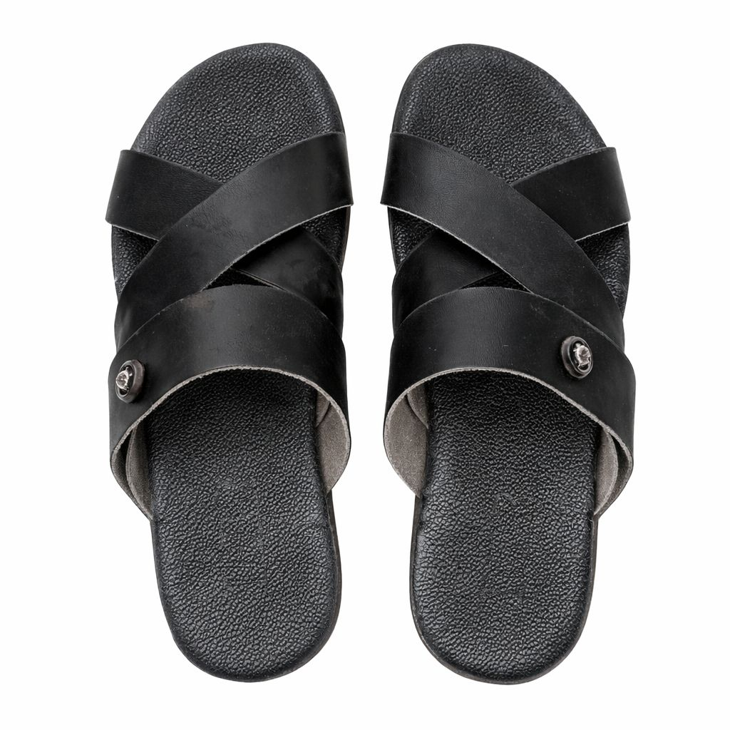 Mens Cross Strap SlipOn Sandals