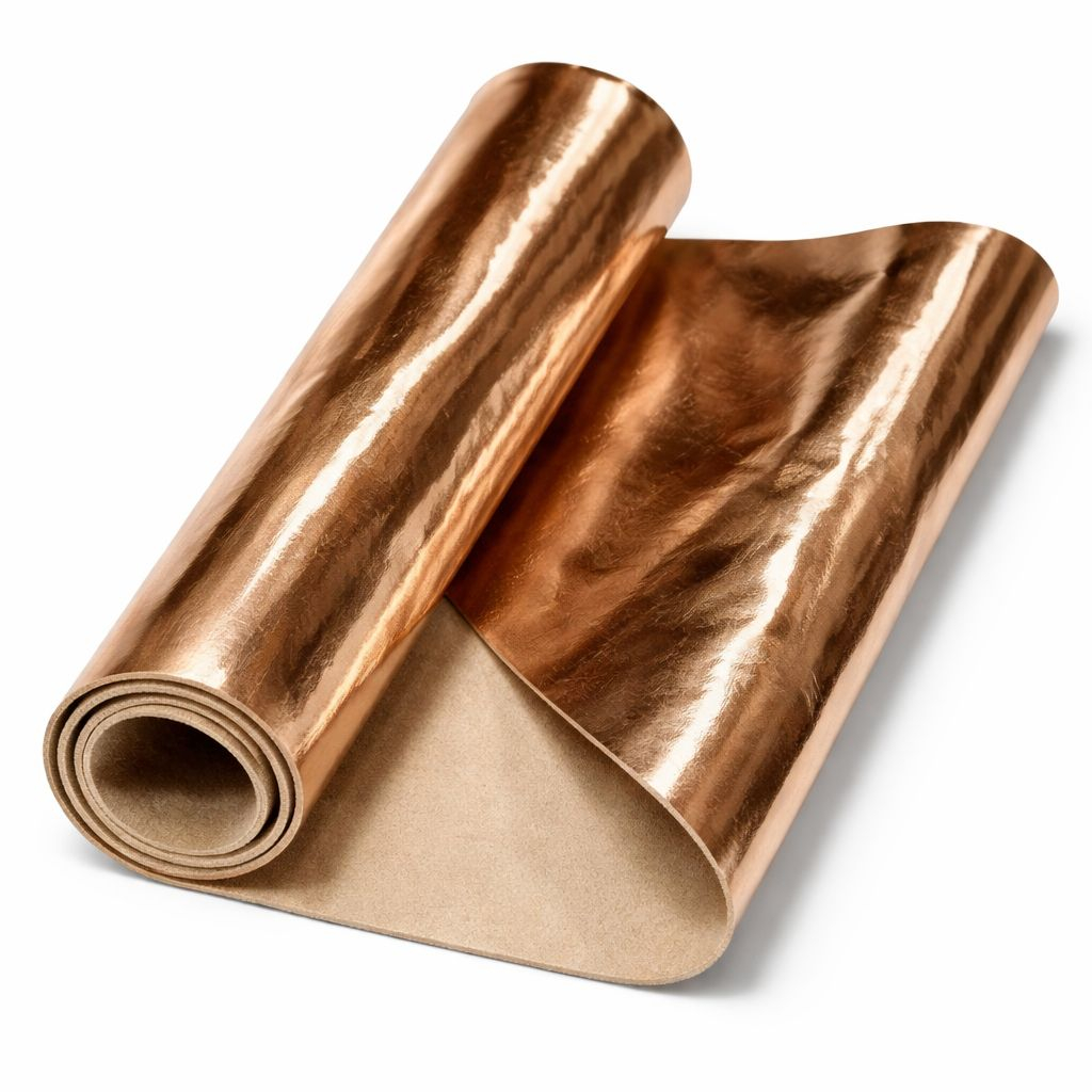 Metallic Rose Gold Synthetic Leather Fabric