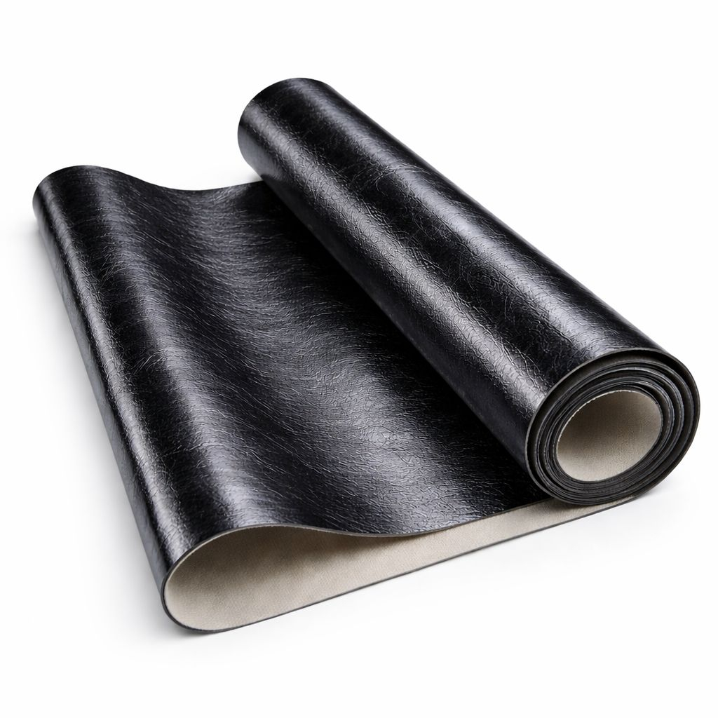 Premium Silver Metallic Leather Material