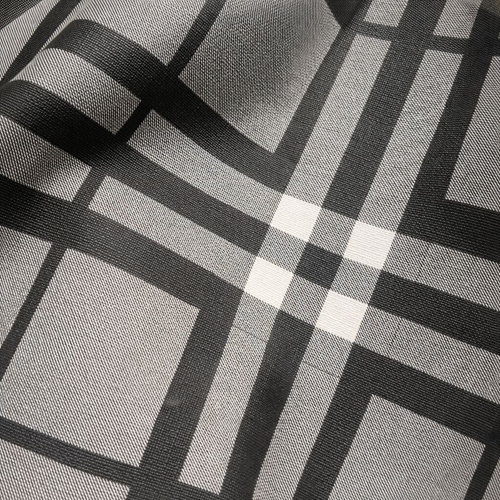 Beige and Black Geometric Pattern Upholstery Fabric