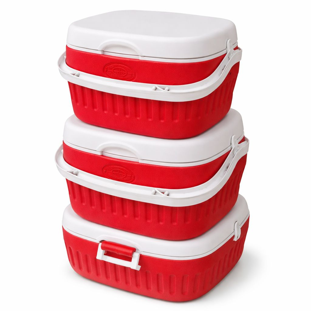 Red Insulated Cooler Box Set