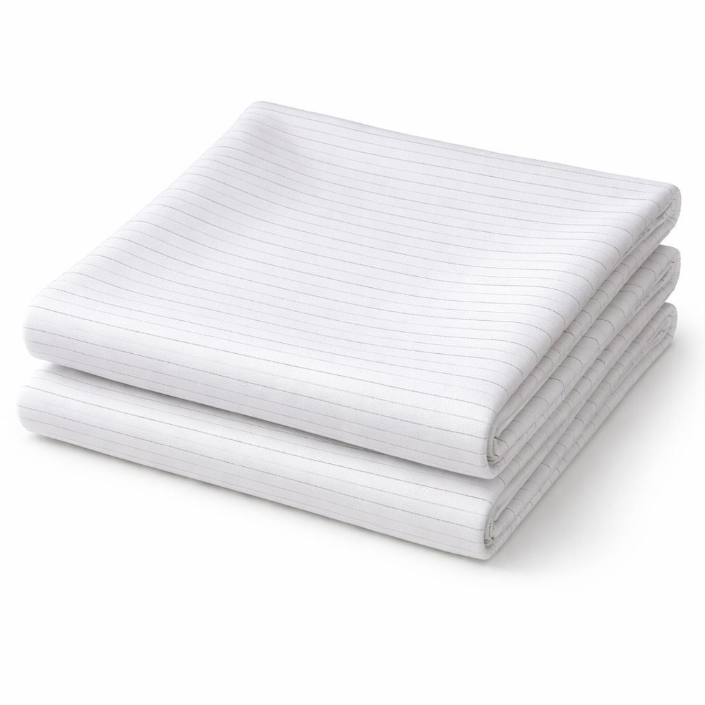 Premium White Striped Fabric