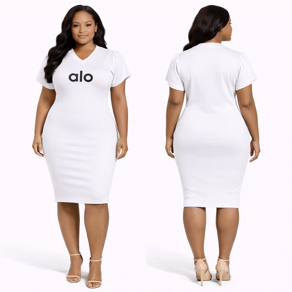 Womens White Ribbed Bodycon Mini Dress with Logo Print