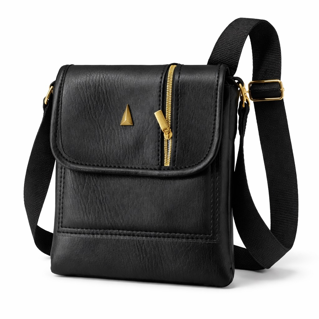 Black Urban Luxe Mini Crossbody Bag