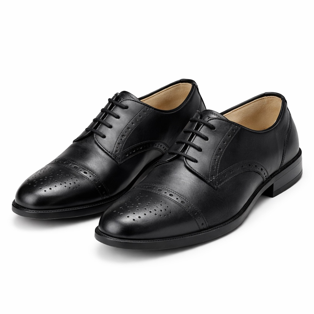 Classic Brogue Leather Oxford Shoes