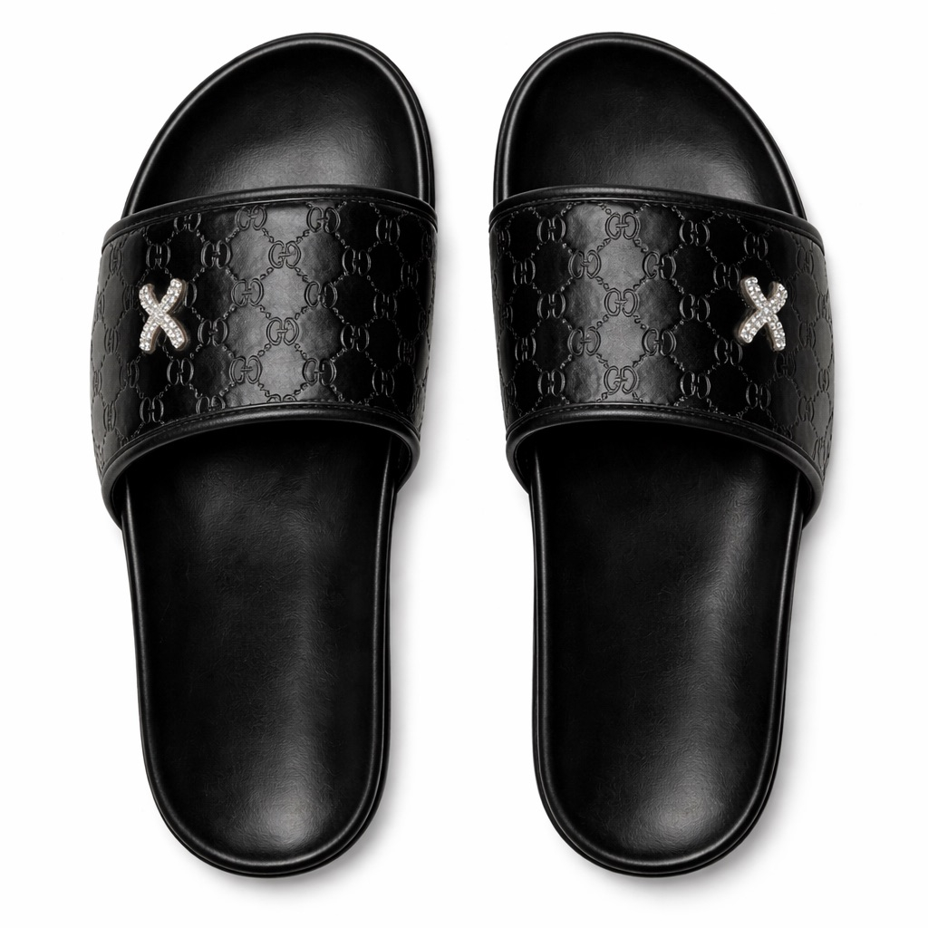 Glossy Patent Leather Chain Platform Loafers    Black